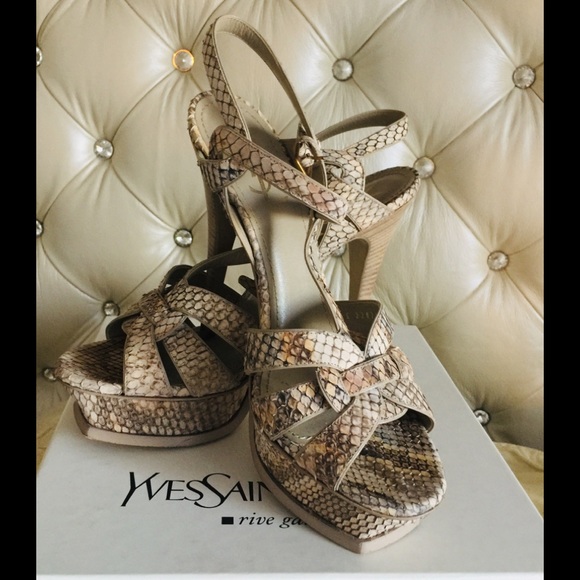 Yves Saint Laurent Shoes - YSL Sandals Genuine Python Tribute